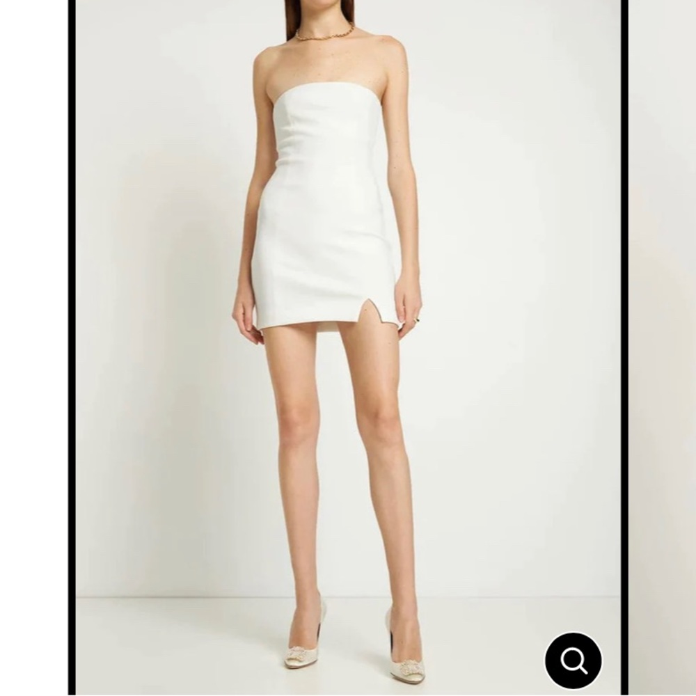 Bec and Bridge White Cecily Strapless Mini Dress